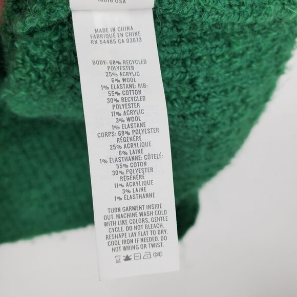 Aerie Off Duty Fuzzy Dark Green V Neck Long Sleeved Pullover Sweater Shirt Small - Picture 8 of 9